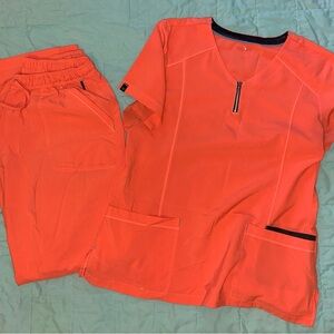 Scrubstar Women's Orange Scrub Set